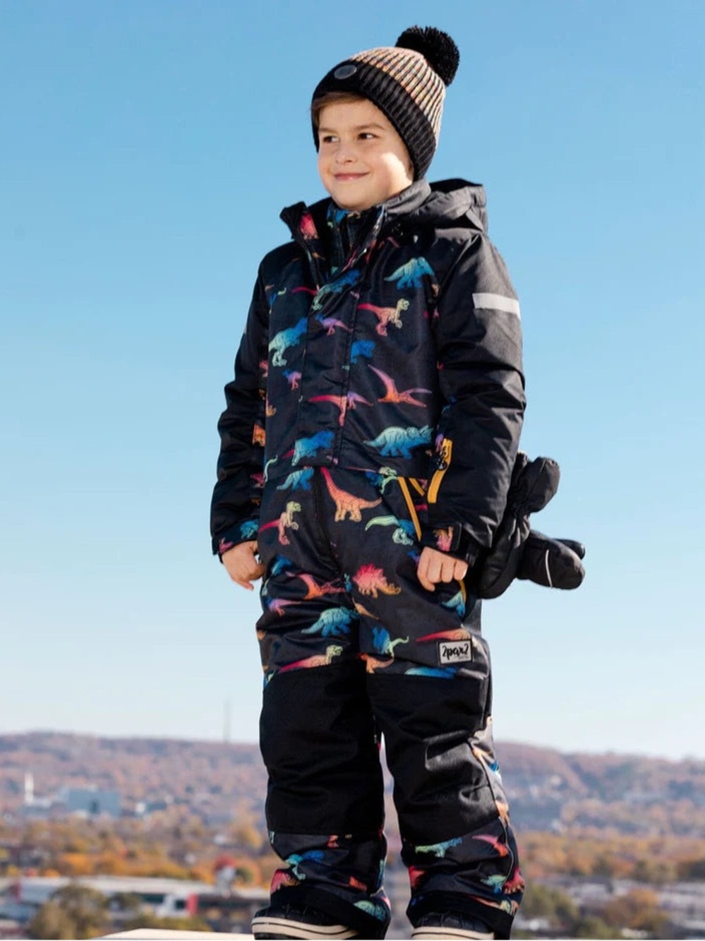 Deux par Deux 1pc Snowsuit Dino Gradient